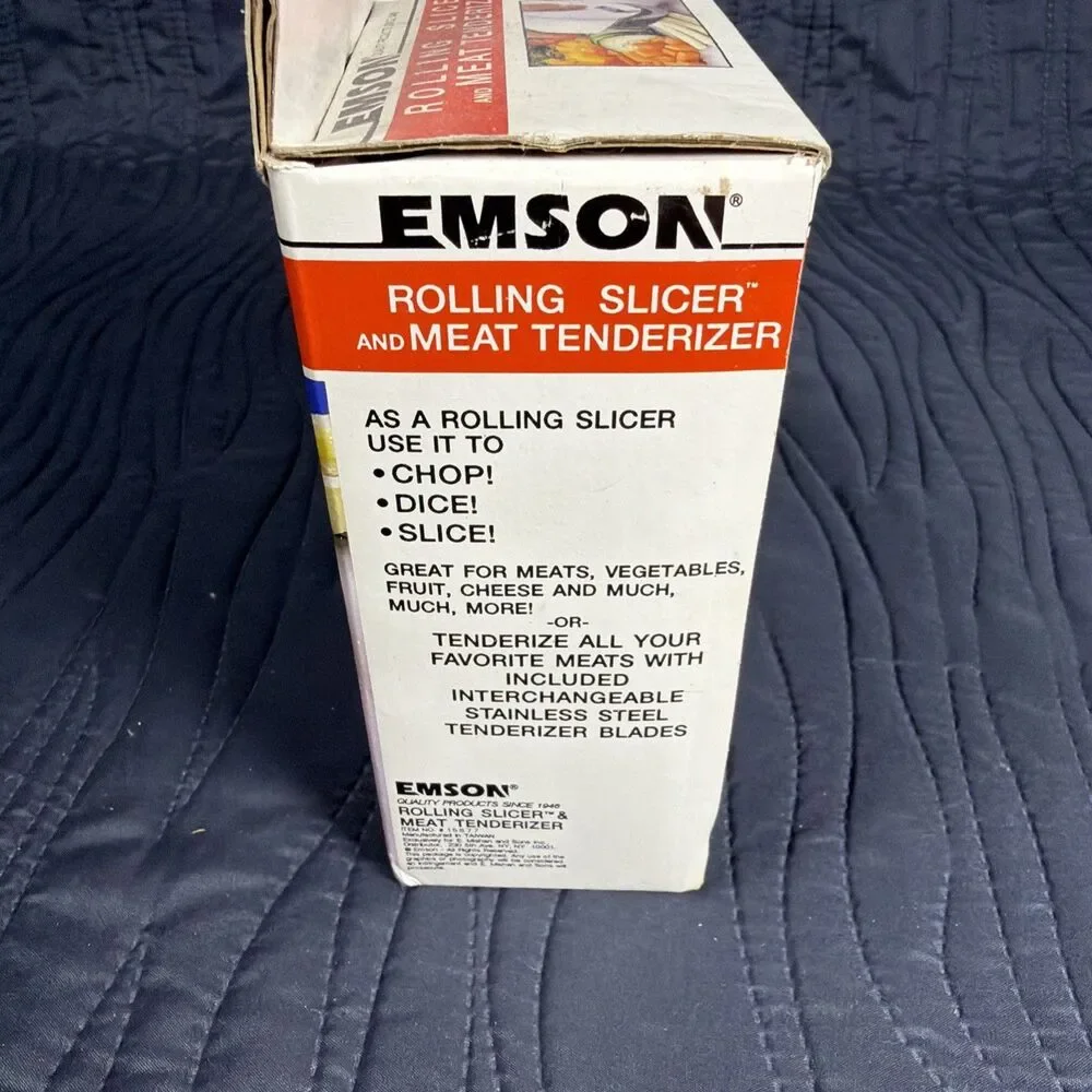 Vintage Emson Rolling Slicer Meat Tenderizer 5 Blade Kitchen Cutter As Seen TV